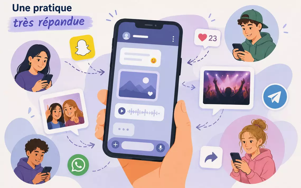 illustration de capture d'écrans et de transmission