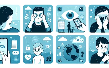 Différentes cases montrant des dangers que peuvent rencontrer des jeunes sur les écrans